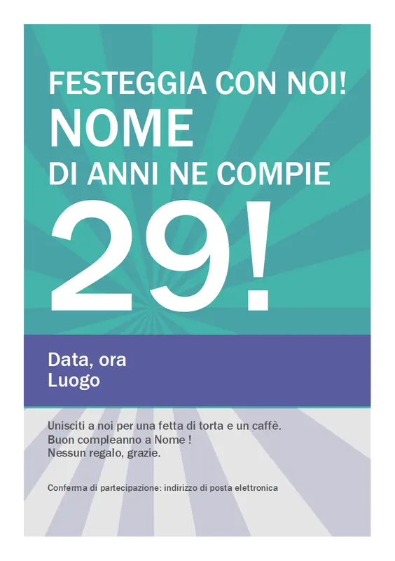 Poster di compleanno modern-simple