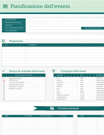 Agenda e organizzatore di eventi modern-simple