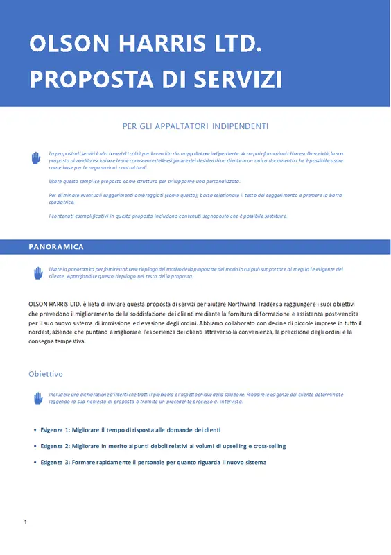 Proposta per servizi commerciali modern simple