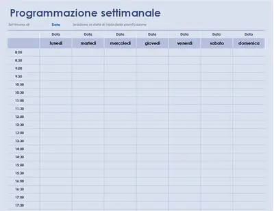 Programmazione settimanale semplice modern simple