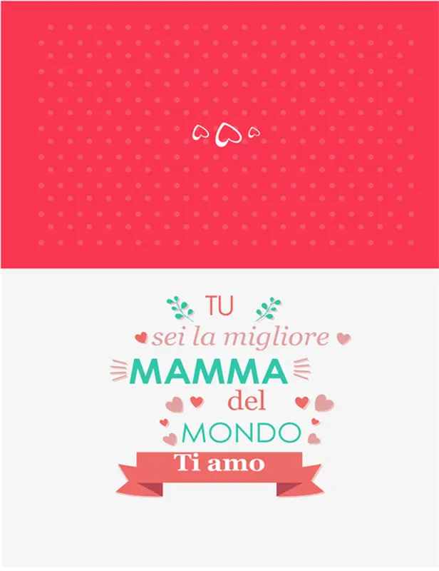 Biglietto per la festa della mamma Sei la migliore