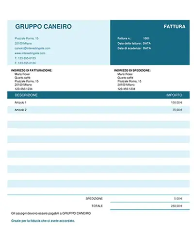 Fattura base modern simple