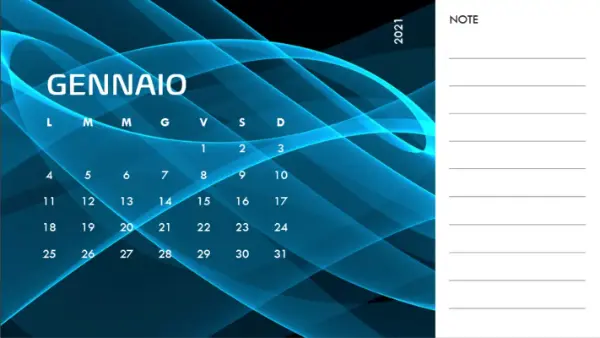 Calendario fotografico astratto modern-simple