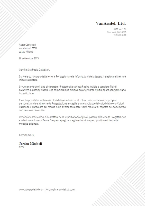 Carta intestata a righe modern-geometric