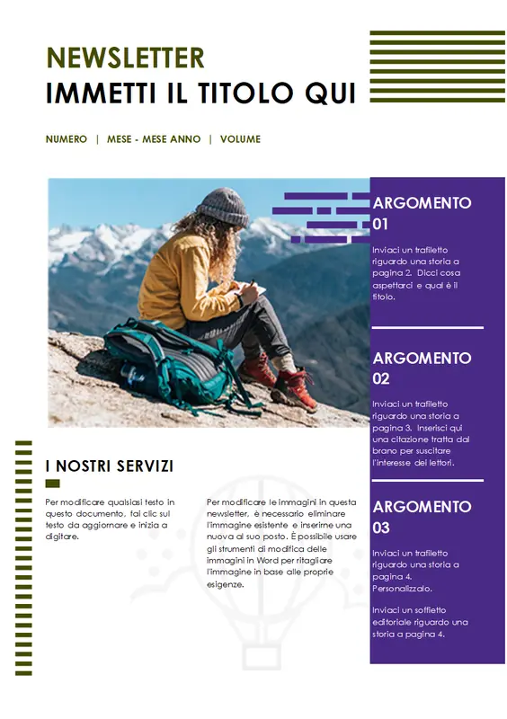 Newsletter di viaggio modern-geometric