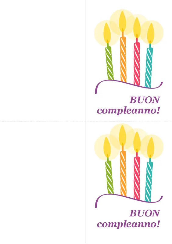 Biglietti di compleanno (2 per pagina)  modern-simple