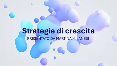 Presentazione con sfere blu