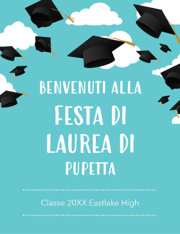 Materiali stampabili per una festa di laurea whimsical color block