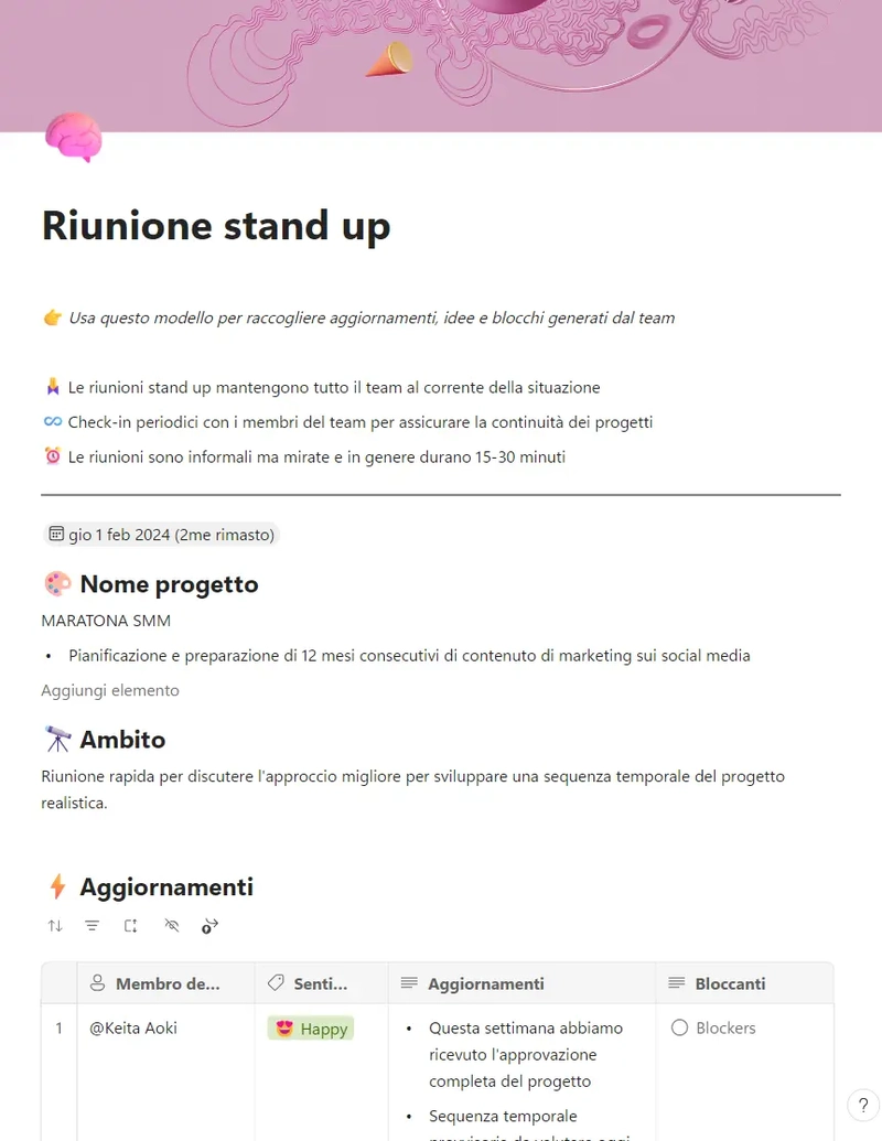 Riunione stand up