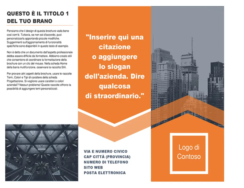 Brochure per il settore dell'architettura
