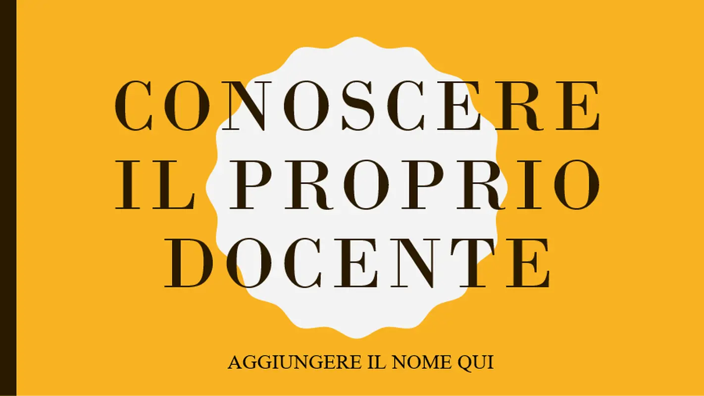 Conoscere il proprio docente modern color block