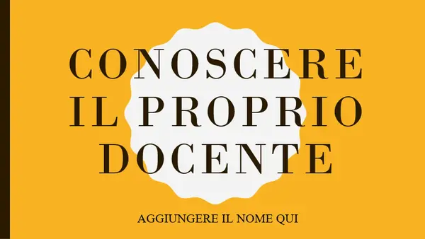 Conoscere il proprio docente modern color block