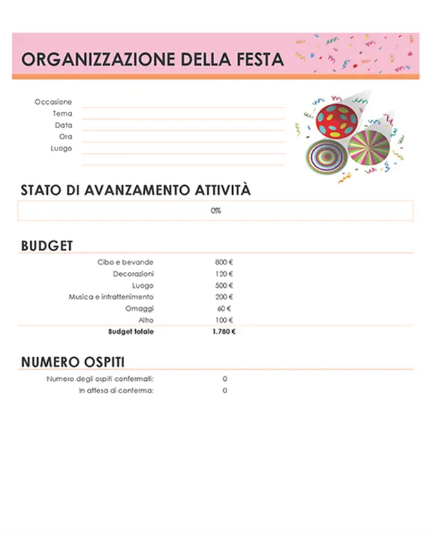 Organizzazione di feste modern-simple