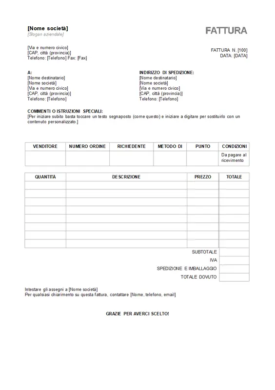 Fattura modern-simple