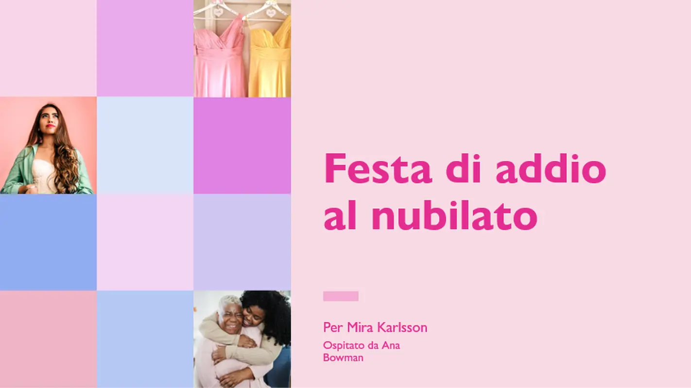Presentazione della festa di addio al nubilato modern simple
