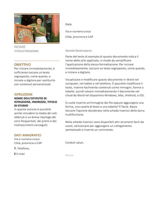 Lettera di presentazione (professionale)