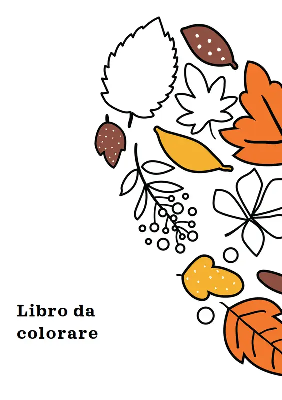 Libro da colorare a tema autunnale whimsical-line
