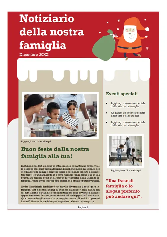 Notiziario natalizio della famiglia modern-color-block