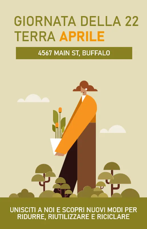 Poster dell'evento di pulizia della Giornata della Terra modern simple