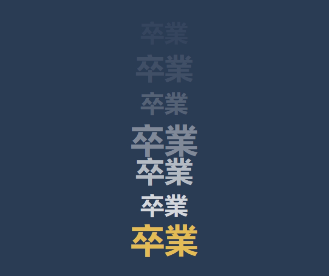 多くの卒業 blue modern-bold