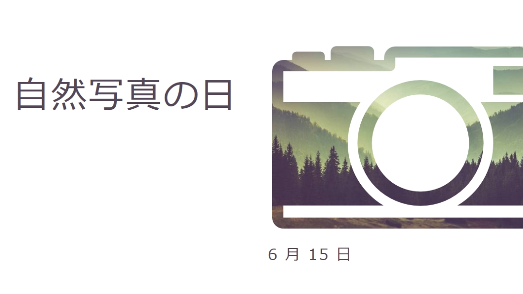 自然写真の日 white modern-simple