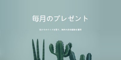 毎月のプレゼントクイズ green modern-simple