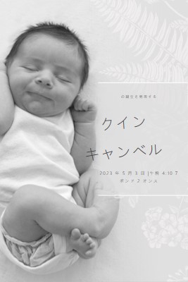 の誕生を発表します。 gray modern-simple