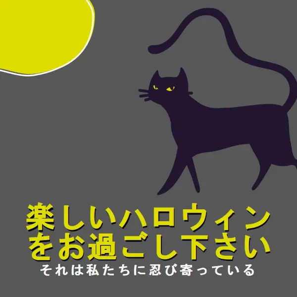 不気味な猫 black whimsical-color-block