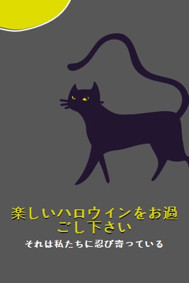 不気味な猫 black whimsical-color-block