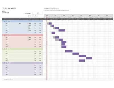 シンプル ガント チャート modern-simple