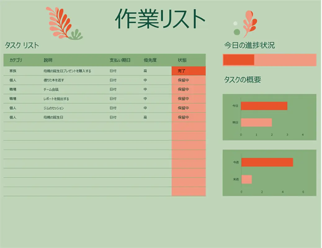 作業リスト organic simple