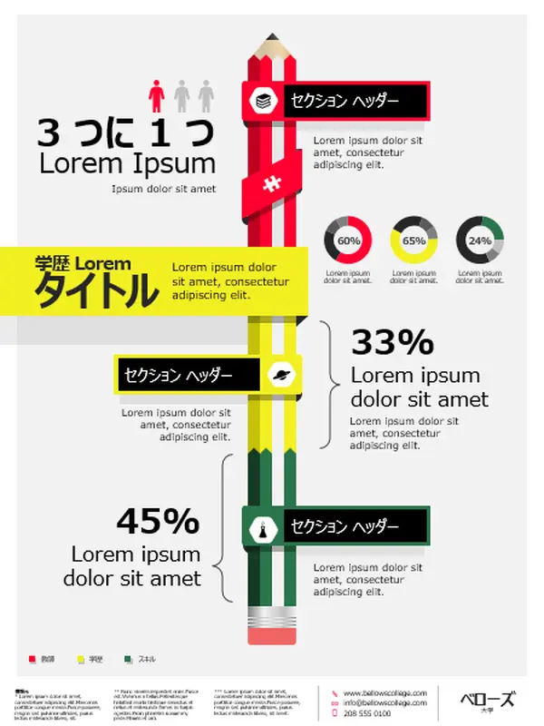 教育に関するインフォグラフィック ポスター modern-bold