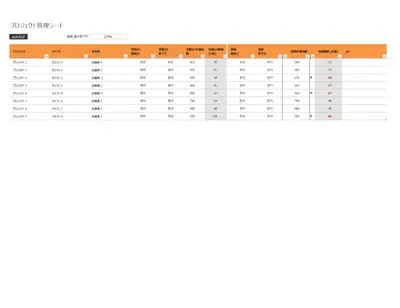 プロジェクト管理シート modern-simple