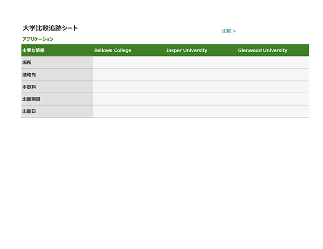 大学比較トラッカー green modern-simple