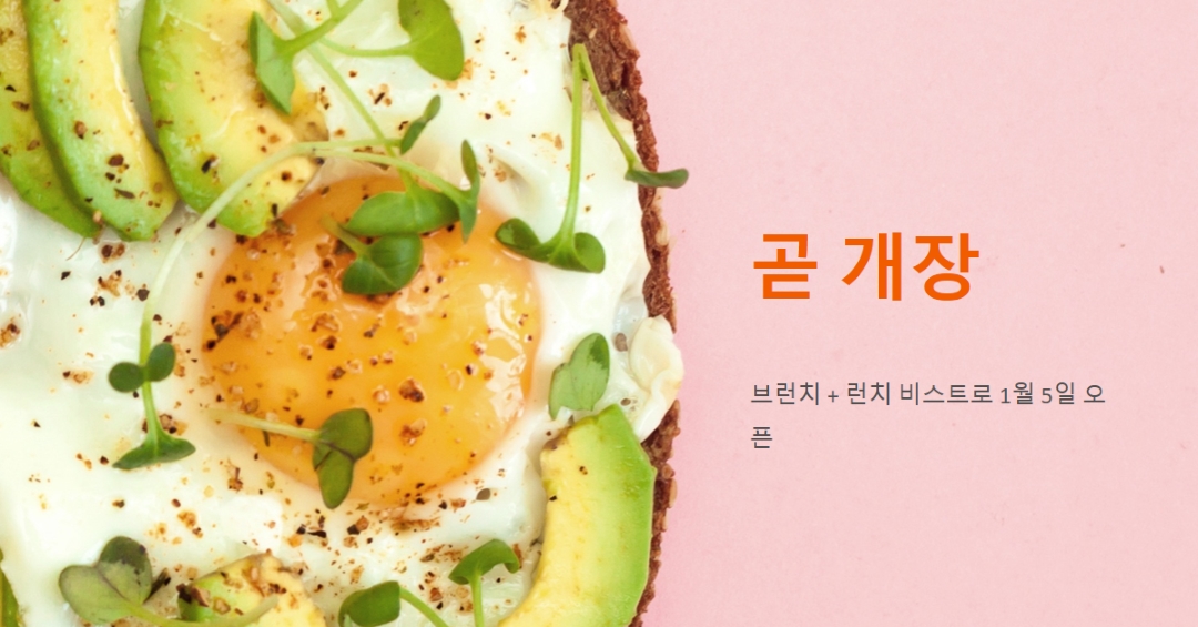 브런치 시간 pink modern-bold