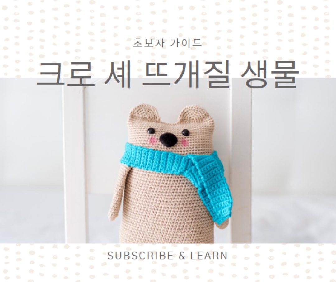 크로 셰 뜨개질 초보자 가이드 white organic-simple