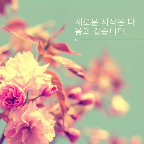 멋진 꽃 green modern-simple