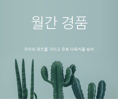 월간 경품 퀴즈 green modern-simple