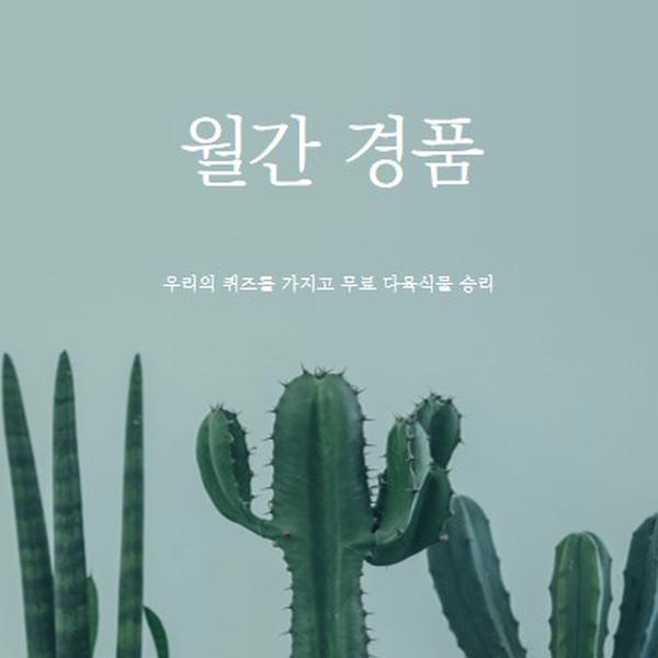 월간 경품 퀴즈 green modern-simple