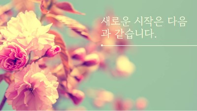 멋진 꽃 green modern-simple