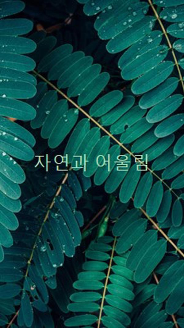 자연과 어울립니다. green modern-simple