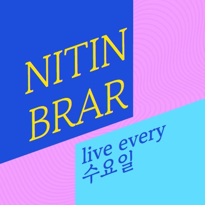 팟캐스트 라이브 브로드캐스트 blue bold,bright,typography,geometric,vibrant,block