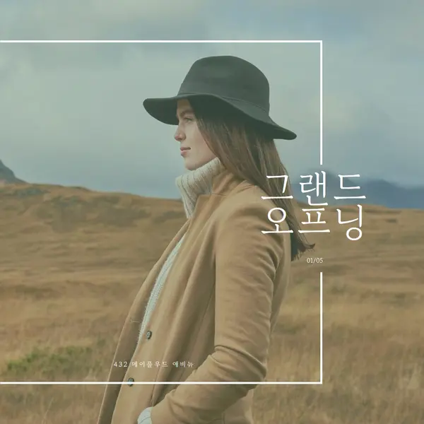 바람에 휩쓸린 평원 brown modern-simple