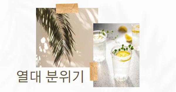 열대 칵테일 분위기 white photographic,collage,minimal,scrapbook,handwriting,botanical,