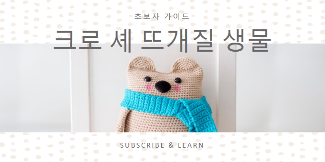 크로 셰 뜨개질 초보자 가이드 white organic-simple