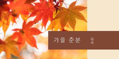 가을 춘분 orange modern-simple