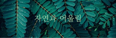 자연과 어울립니다. green modern-simple