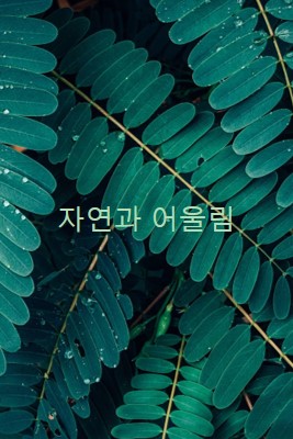 자연과 어울립니다. green modern-simple