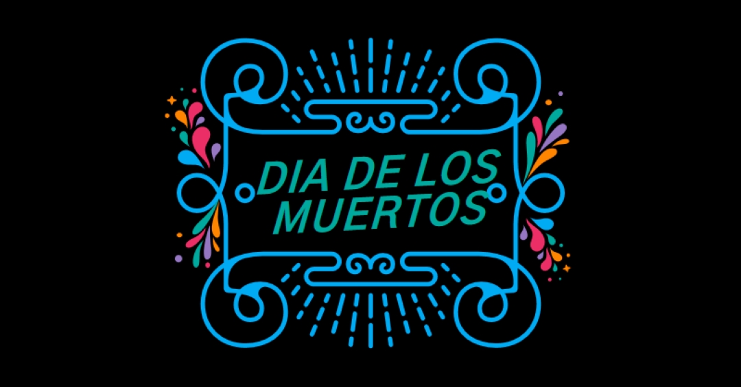 El Dia de los Muertos black modern-bold