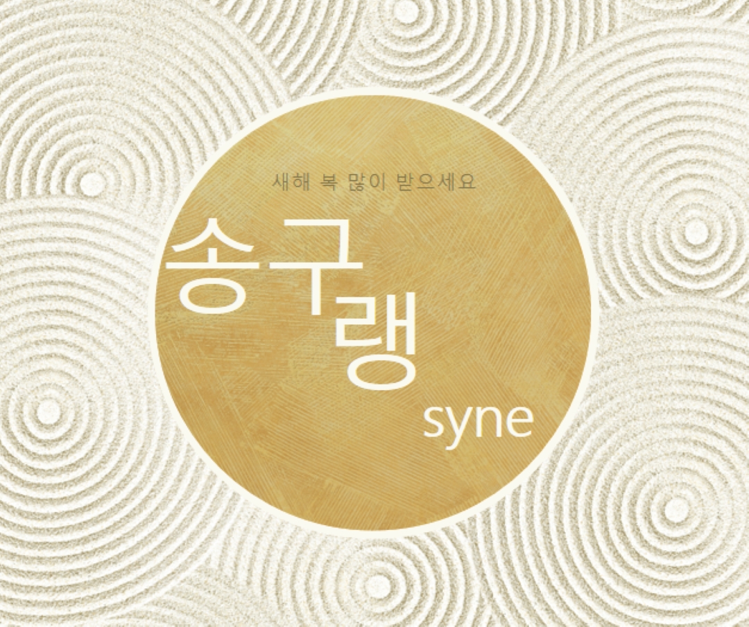 새해 복 많이 받으세요(아울드 랭 시네) white modern-simple